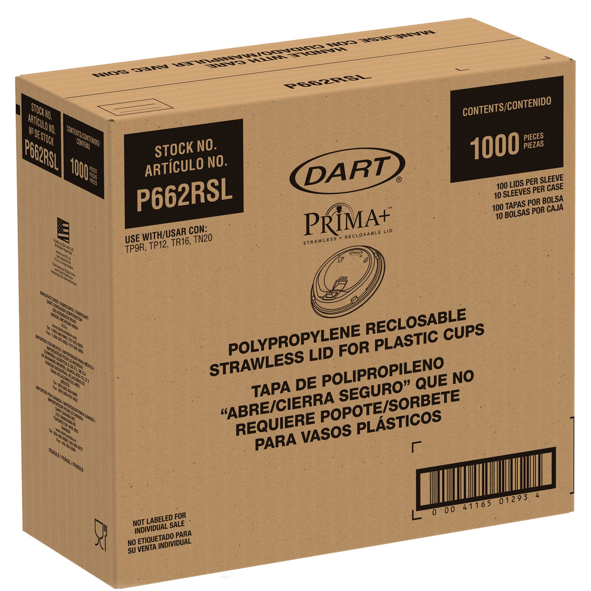 PP Reclosable Strawless Lid 9 - 20 oz, Clear