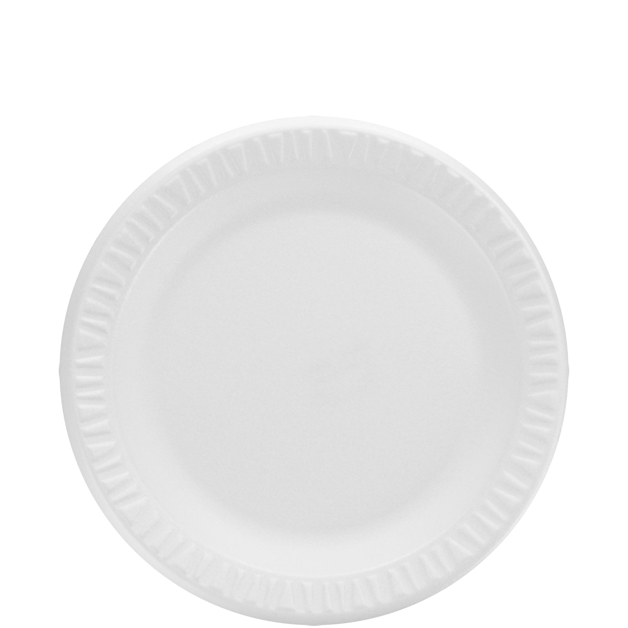 Concorde Non-Laminated Foam Plate 9" White No Compartments