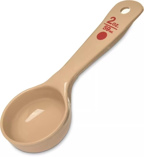 Solid Short Handle Measuring Cup 2 oz, Beige