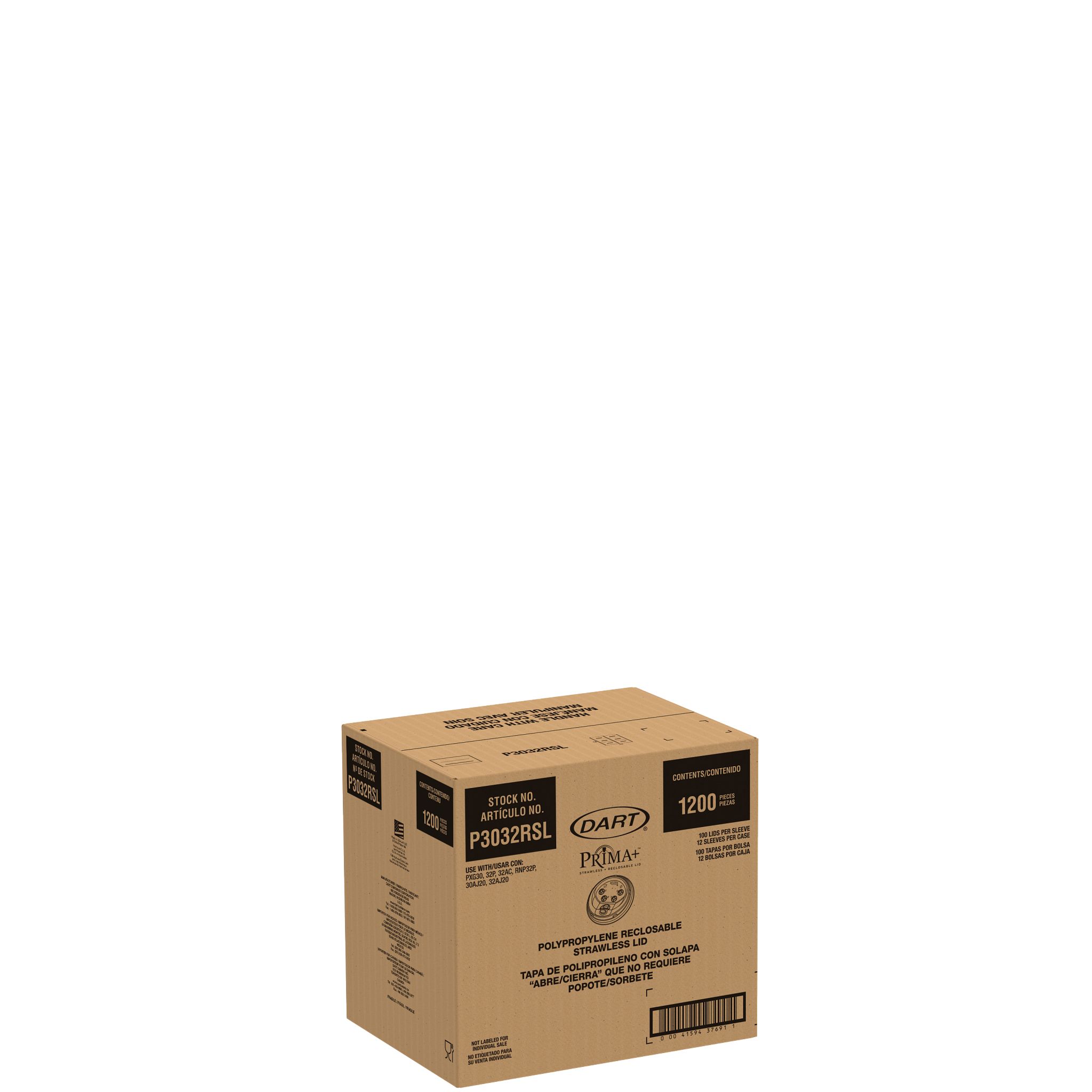 PP Reclosable Strawless Lid 30-32 oz, Clear