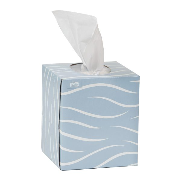Tork F1 Soft Facial Tissue Cube Box White Advanced 2-Ply 8.2" x 7.9"