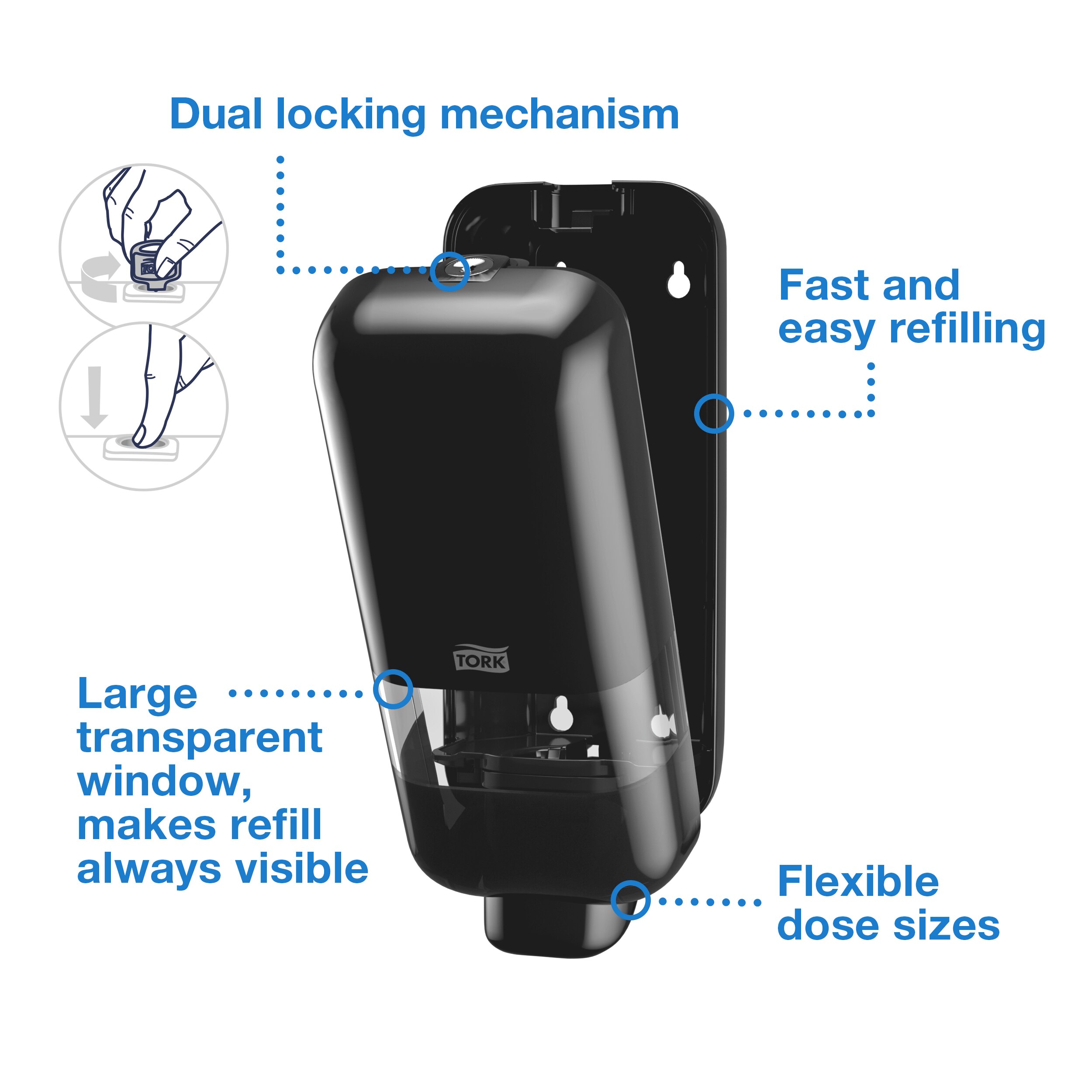 Tork Soap and Sanitizer Dispenser Black S4 System Manual