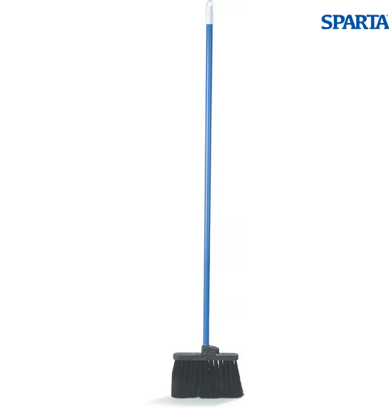 Duo-Sweeper Unflagged Broom 48 inch, Black w/ Blue Handle
