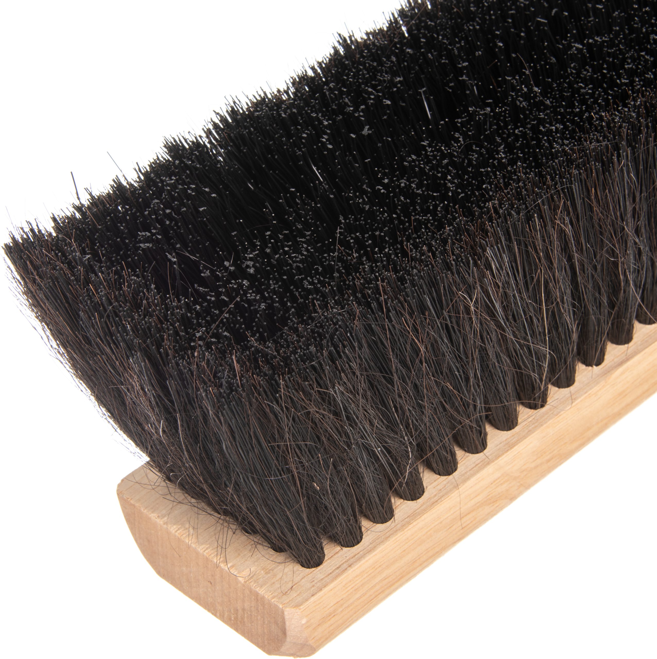 Horsehair Sweep w/ Wire Center Hardwood Black, Polypropylene