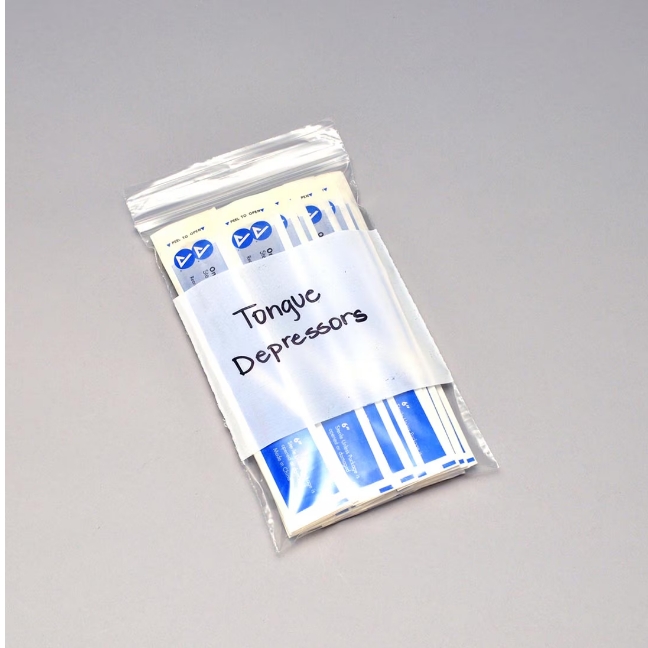 Single Track Zipper Bag w/ Write On Block 3" x 4" 4 Mil