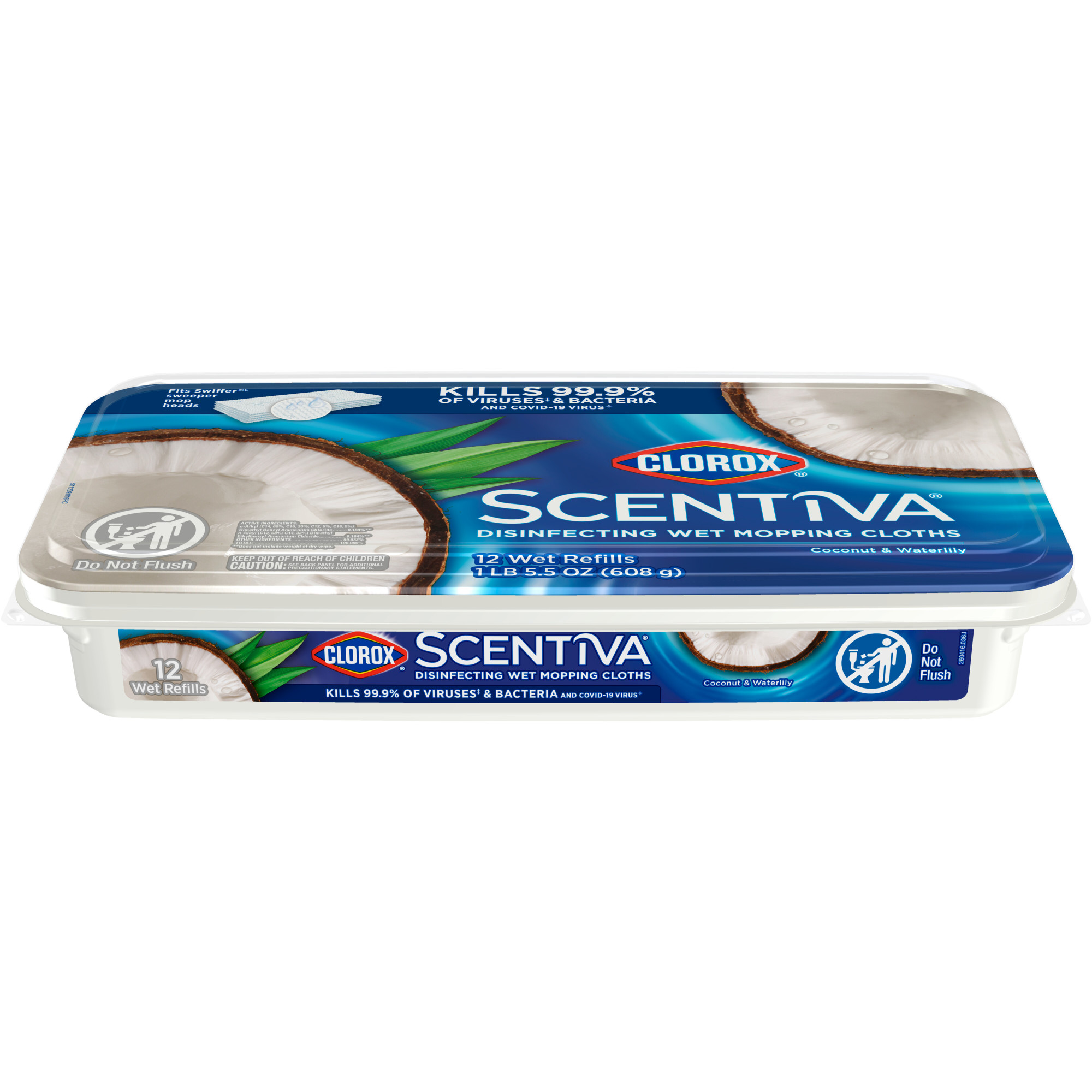 Scentiva Disinfecting Wet Mop Cloth Coconut & Waterlily
