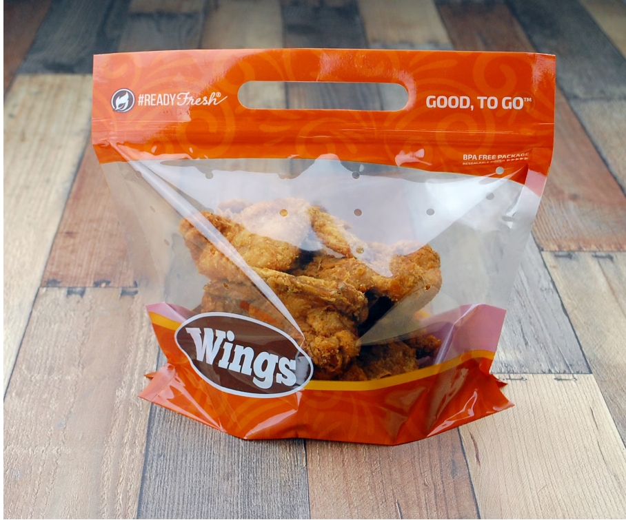 Grab-N-Go Pouch - "Wings" Clear 9" x 8" x 5" 0.6 Mil
