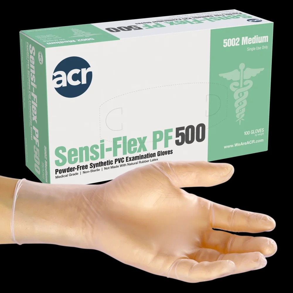 PF Sensi-Flex Synthetic Gloves Medium, Clear