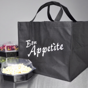 Take Out Non-Woven Poly Bag 22" x 14" x 15.25" + 14"