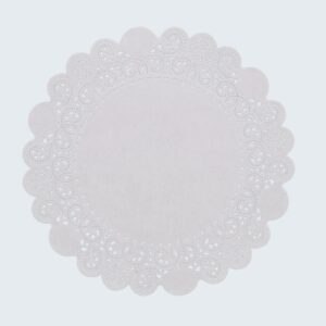 Round Lace Doilie 10" , White Paper