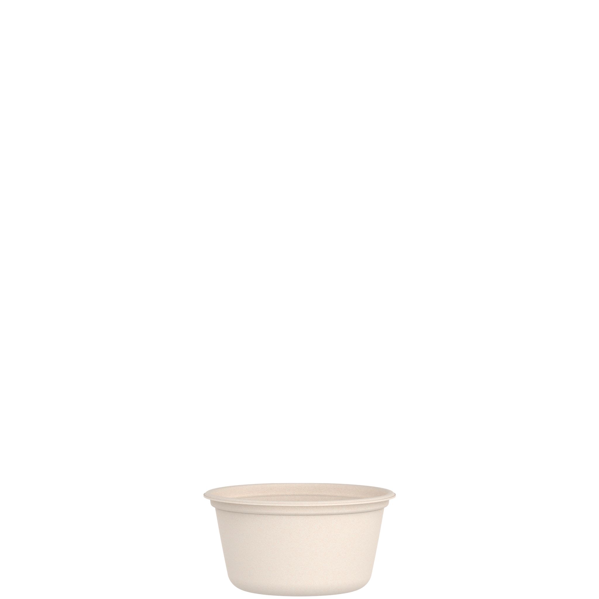 Round Fiber Portion Container 2 oz Natural , PFAS Free