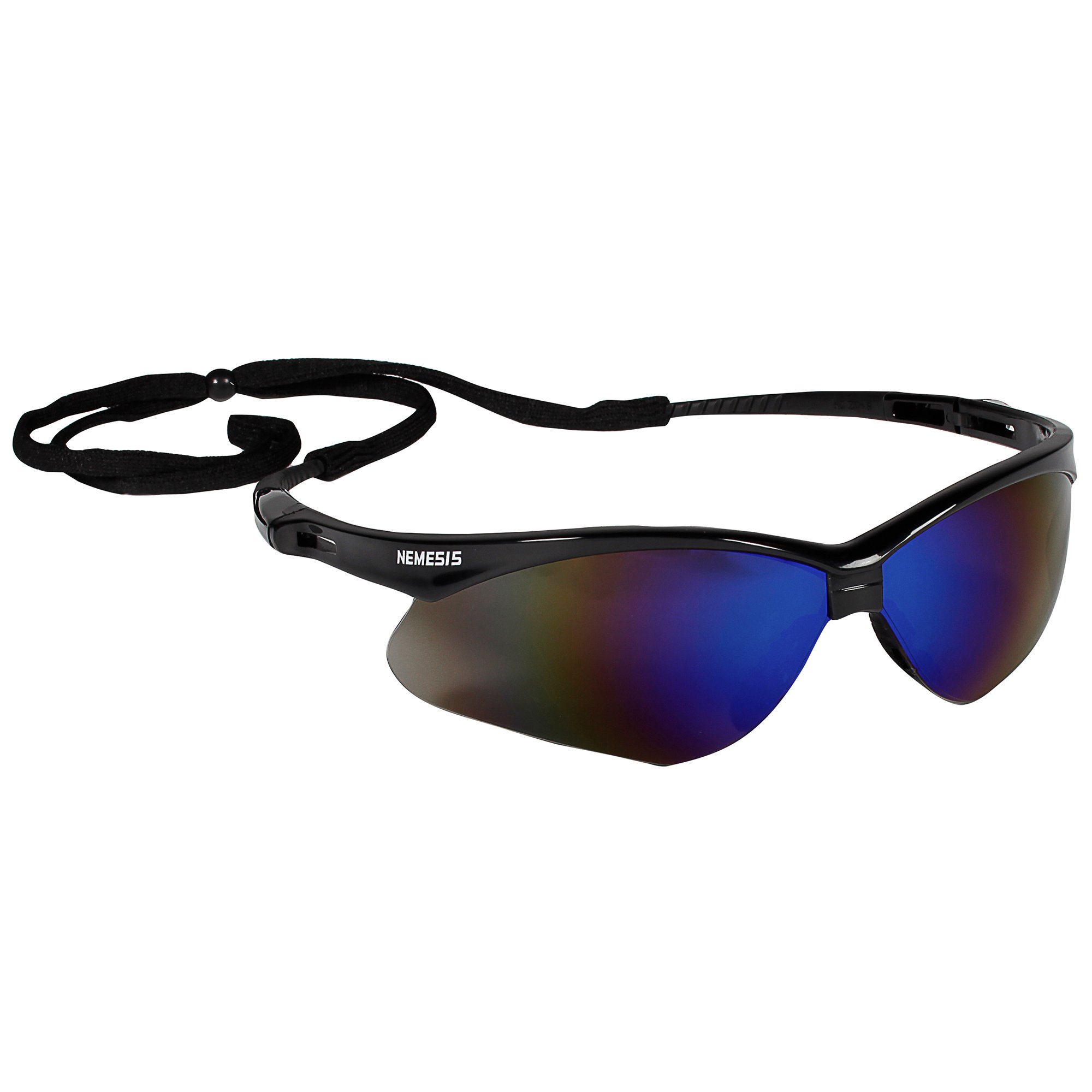 KleenGuard Safety Glasses Nemesis Blue Mirror w/ Black Frame