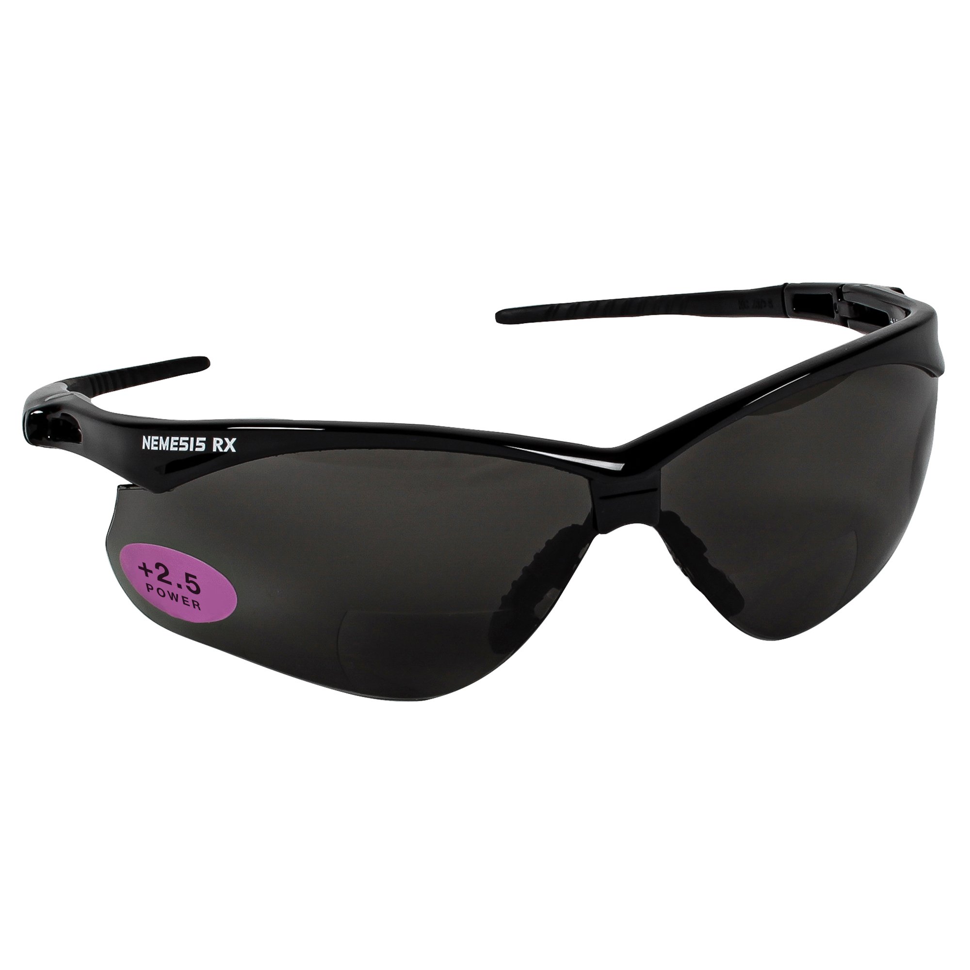 KleenGuard RX Reader Safety Glasses Nemesis , Smoke Lens , 2.5 Strength
