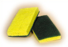 Medium Duty Scrubber Sponge Yellow / Green 6.25" X 3.25"