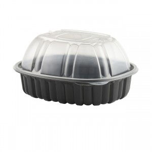 Large Vented Chicken Roaster Combo Pack Black Base Clear Lid