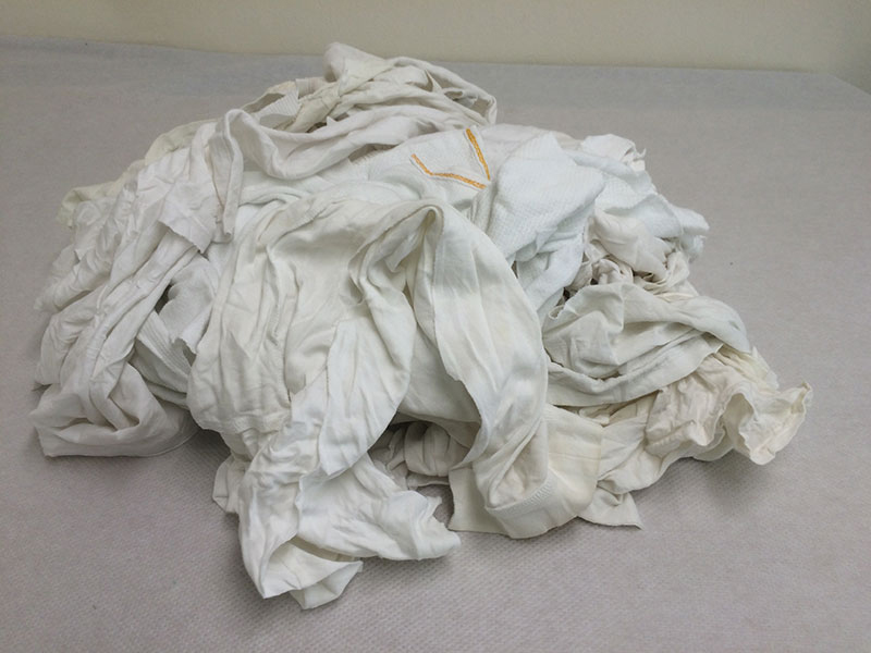 Cotton Knit Rags w/ Seams White