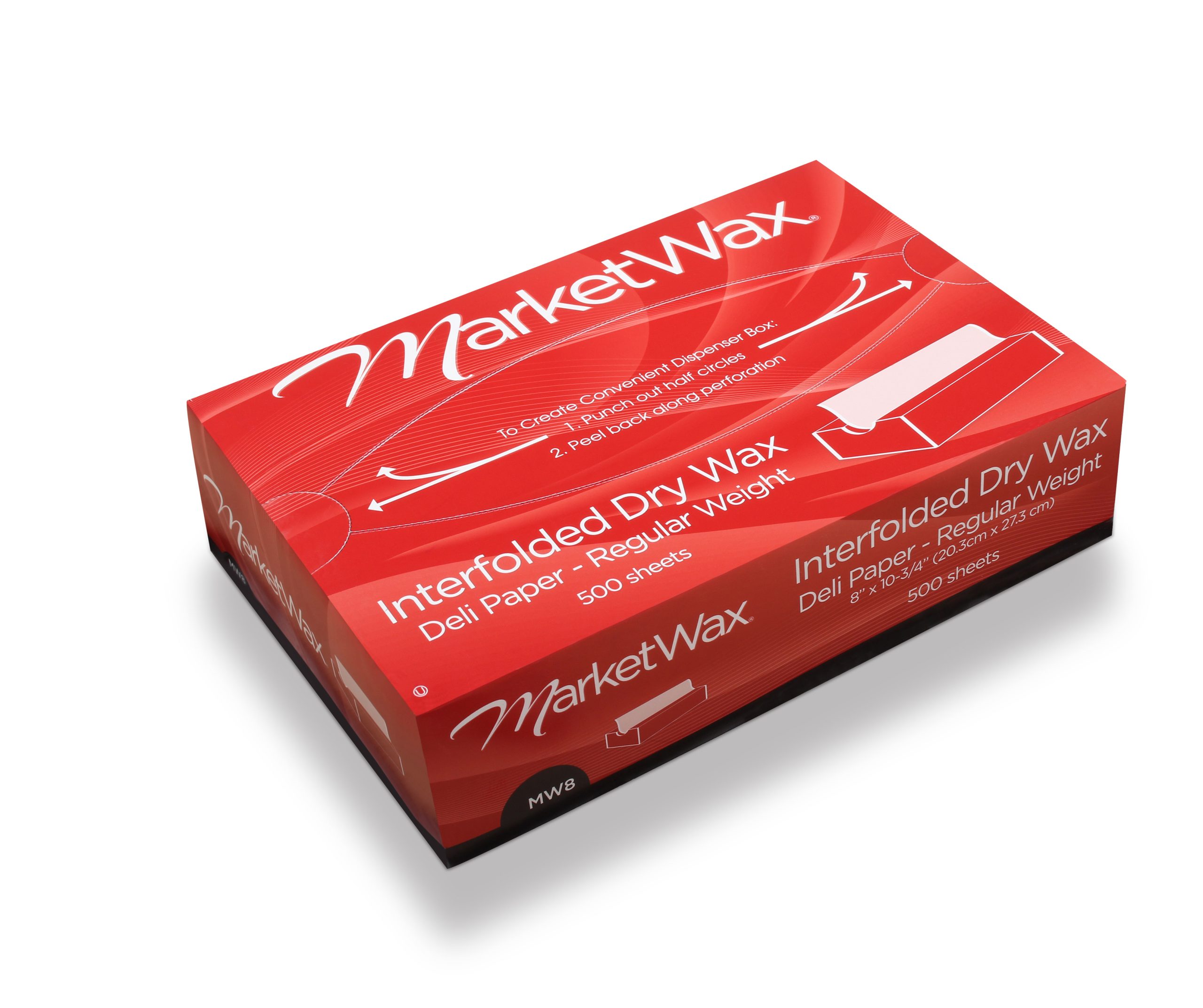 MW12 Dry Wax Deli Paper White 12" X 10.75" Interfolded