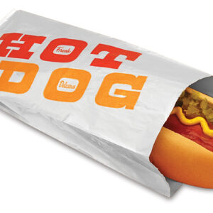 "Hot Dog" Print Foil/Paper Bag 3.5" X 1.5" X 8.5"