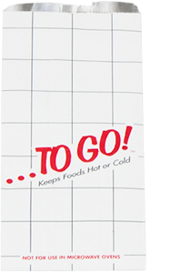 ToGo! Foil Quart Insulator Bag "ToGo!" Print 5.25" X 3.5" X 12"