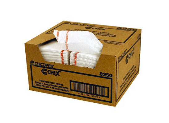 CHIX Foodservice Towel 5day 13.5x24 w/Microban Red Stripe wash/rinse