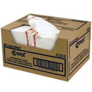 CHIX Foodservice Towel 5day 13.5x21 w/Microban Red Stripe wash/rinse