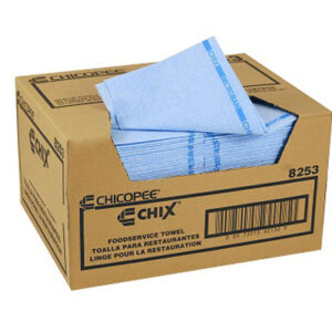 CHIX Foodservice Towel 5day 13.5x21 w/Micro Blue/Blue Stripe wash/rinse