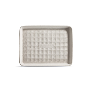 Turret White serving tray 12"x9"x1" Pulp