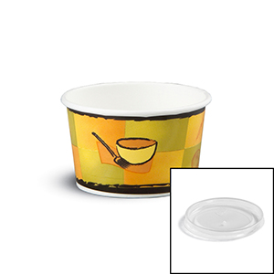 8oz Food container w/ plastic lid Street Side