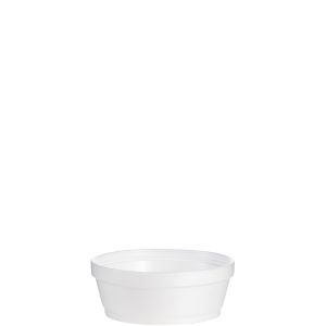Super Squat Foam Soup Container 8 oz   White