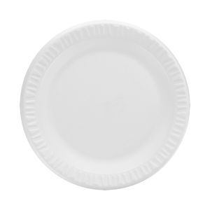 Concorde Non-Laminated Foam Plate 9" White No Compartments