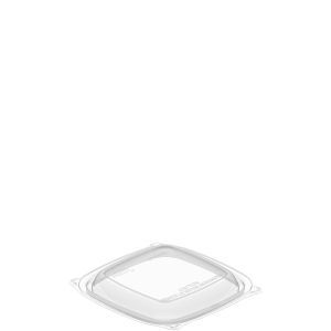 PET Lid For 8-16oz Black Squar Bowl Clear