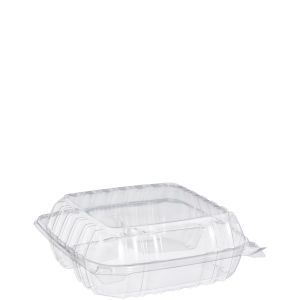 ClearSeal Hinged Container Medium, Clear, 8.3x8.3x3 3-Comp