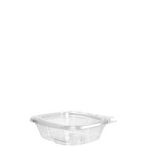 8oz ClearHinged Flat cont Tamper-Resistant / Evident