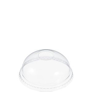 Domed Lid Clear for 12, 16, 20, 24, & 26 With Hole