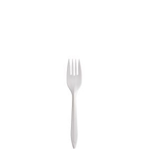 Fork Medium Weight 6 1/8 White