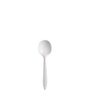 Soup Spoon Medium Weight 5 5/8  White
