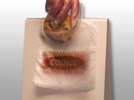Saddle Pack Flip Top "Cookie" Bag Clear 5.5" X 5.5" + 1.5" 0.6 Mil