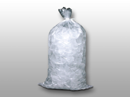 20 lb. Plain Ice Bag Clear 13.5" X 28" 1.2 Mil