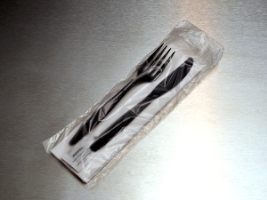 LDPE Flat Pack Silverware Bag Clear 3.5" X 10" + 1.5" 0.75 Mil