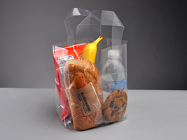 Fast Take Soft Loop Handle Bag Clear 6.75" X 4.75" X 8.5" + 4.75"