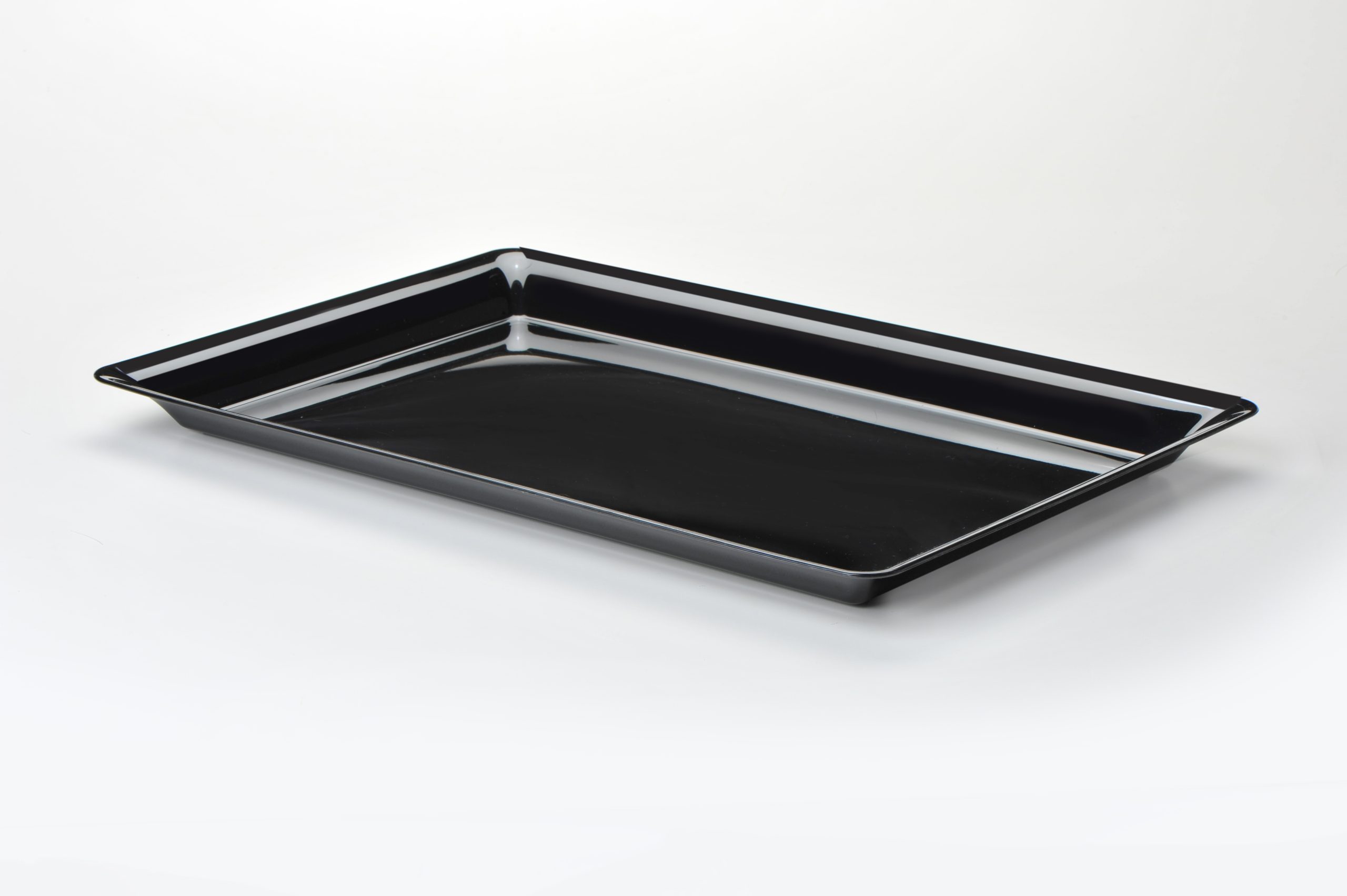 Party Tray Rectangle Tray Black, 21" X 14"