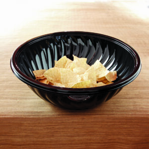 PrepServe PET Round Bowl Black 320 oz. 16"