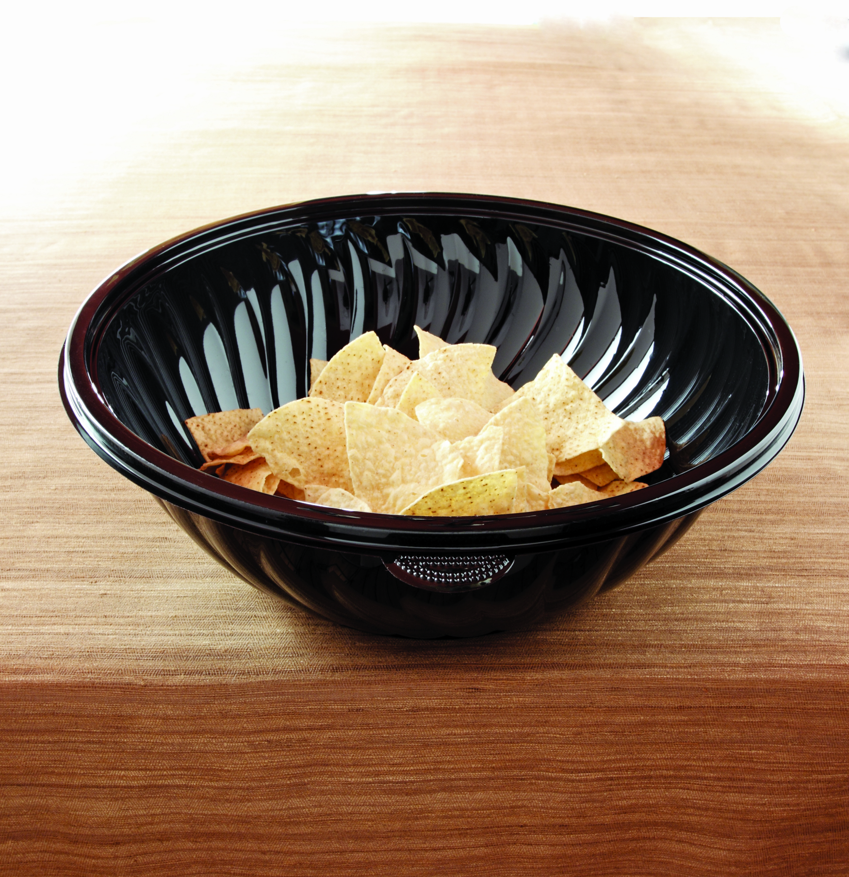 PrepServe PET Round Bowl Black 320 oz. 16"