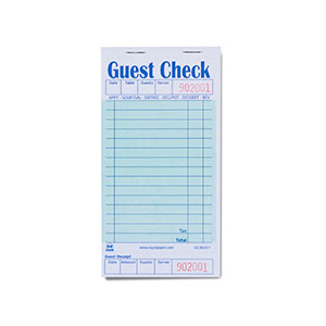 Guest Check Board Green 1 Part 15 Lines 50 Sheets