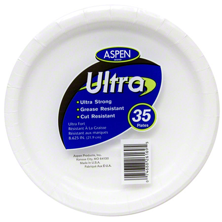 Paper Plate Smoothwall Coated 8.37" White Heavy Weight Ultra