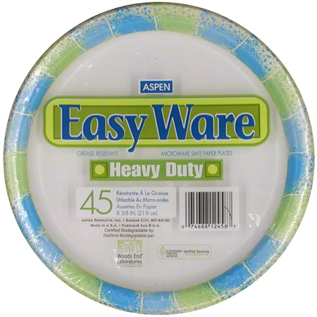 Paper Plate Smoothwall Printed      8.37" Easy Ware Design Heavy Duty