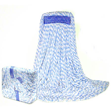 Medium Candy Striped Finish Mop Blue / White Narrow Band