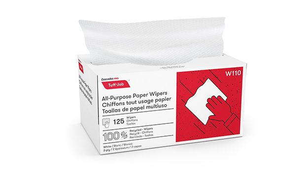 Tuff-Job All Purpose Paper Wiper White 10.25" X 8.1" 2-Ply Pop-Up