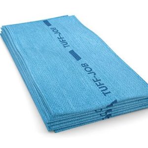 Tuff-Job Antimicrobial Food Wiper Blue/Blue Logo 12" X 24", 1/4 Fold