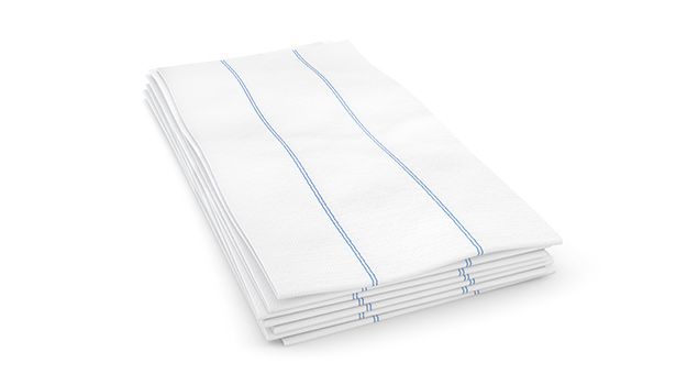 Tuff-Job Premium Foodservice Wiper White/Blue Stripe 13" X 24"